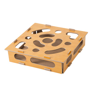 Interactive Maze Cat Toy With Balls And Feather Stick