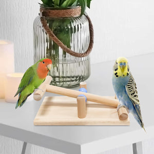 Parrot Interactive Seesaw Toy Wooden Bird Claw Grinding Toy