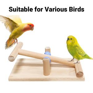 Parrot Interactive Seesaw Toy Wooden Bird Claw Grinding Toy