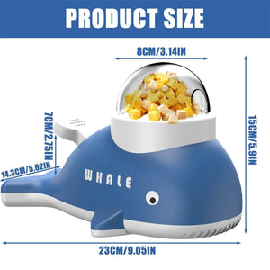 Pet Treat Dispenser Toy Interactive Whale Puzzle Toy