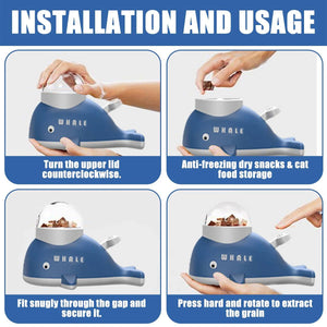 Pet Treat Dispenser Toy Interactive Whale Puzzle Toy