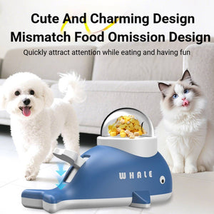 Pet Treat Dispenser Toy Interactive Whale Puzzle Toy