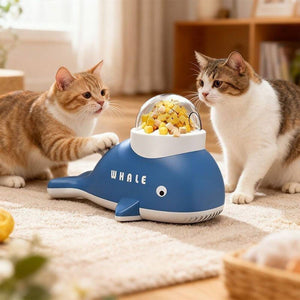 Pet Treat Dispenser Toy Interactive Whale Puzzle Toy