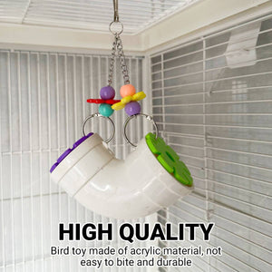 Interactive Bird Toy Hanging Food Dispenser