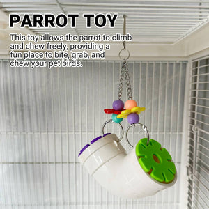 Interactive Bird Toy Hanging Food Dispenser