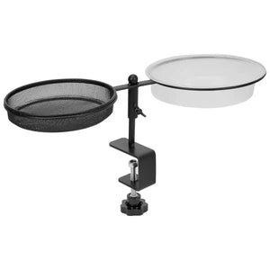 Carbon Steel Bird Feeder and Bath Stand Adjustable Clamp-On Outdoor Station