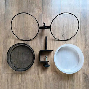 Carbon Steel Bird Feeder and Bath Stand Adjustable Clamp-On Outdoor Station