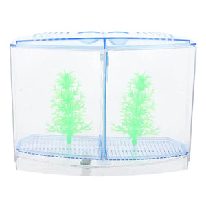 Dual Compartment Acrylic Betta Fish Tank Desktop Aquarium Display