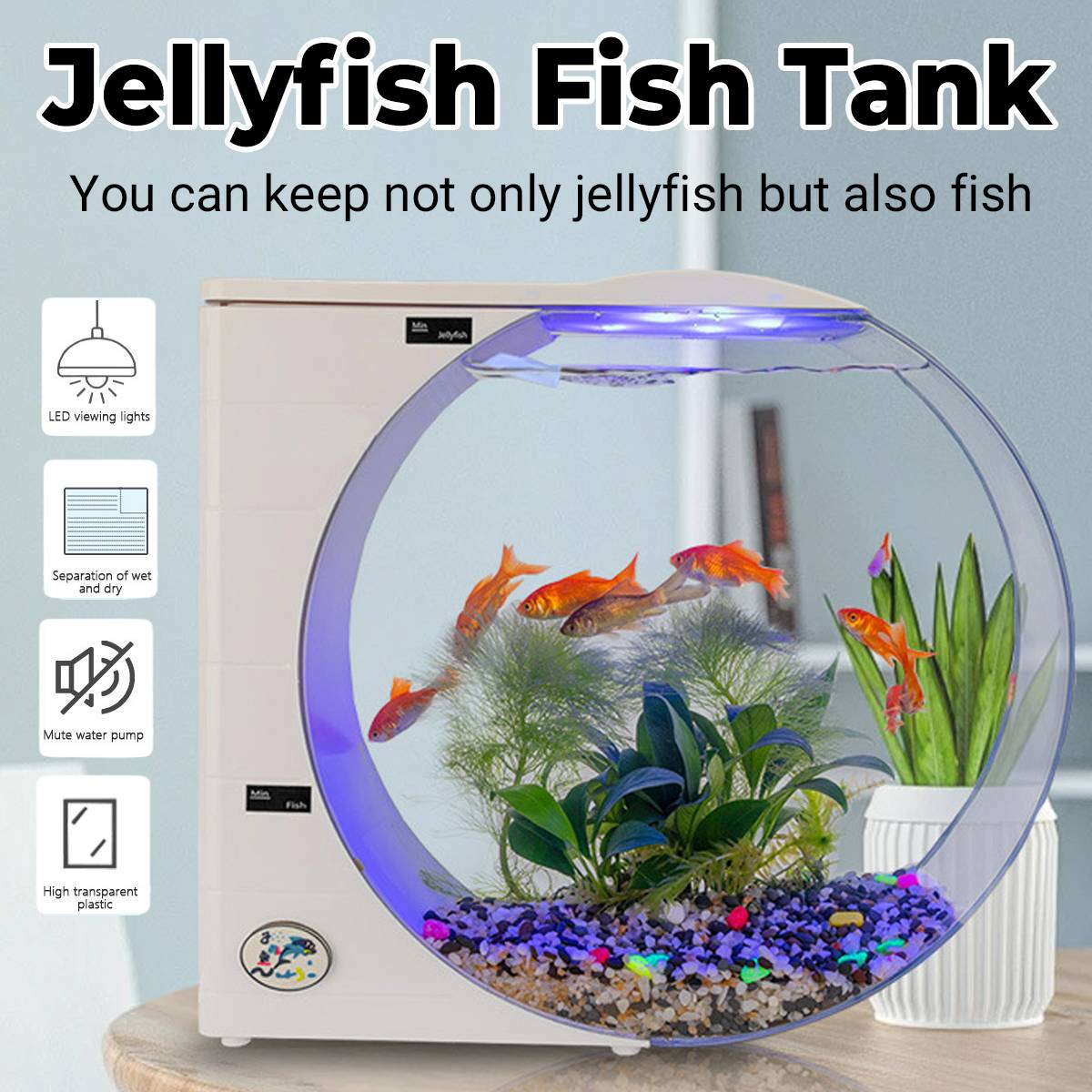 Jellyfish Aquarium 10L - LED Electronic Desktop Jelly Tank