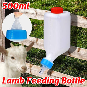 Lamb Feeding Bottle 500ml | Hanging Milk Feeder for Livestock & Newborns