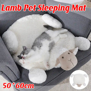Lamb Pet Sleeping Mat Soft Fluffy Bed for Cats and Small Dogs