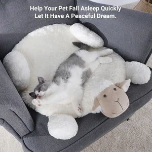 Lamb Pet Sleeping Mat Soft Fluffy Bed for Cats and Small Dogs