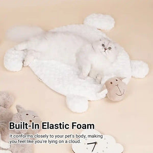 Lamb Pet Sleeping Mat Soft Fluffy Bed for Cats and Small Dogs