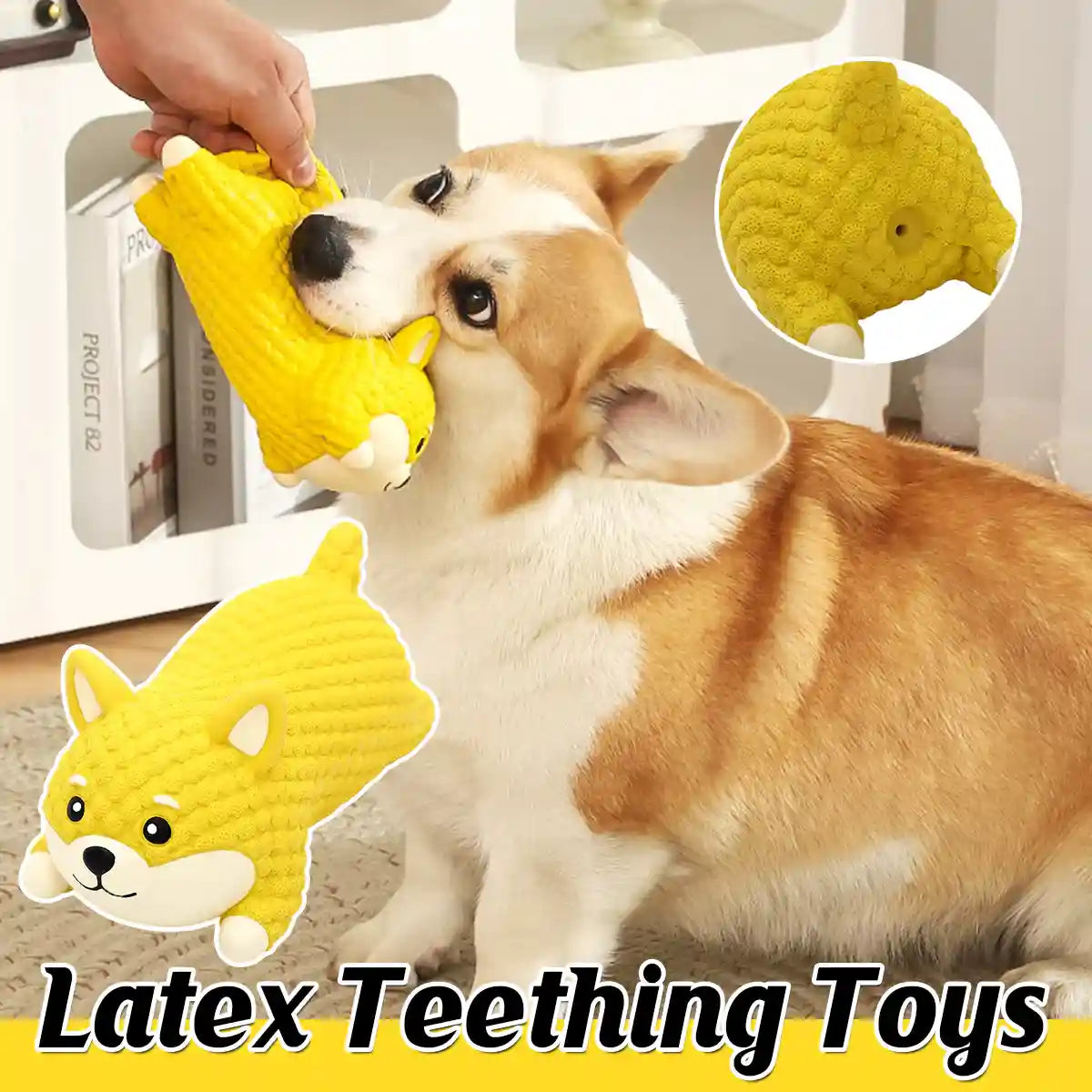 Dog Teething Toy Natural Latex Puppy Chew Toy