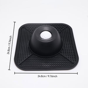 Black Dog Lick Bowl with Non Slip Silicone Mat