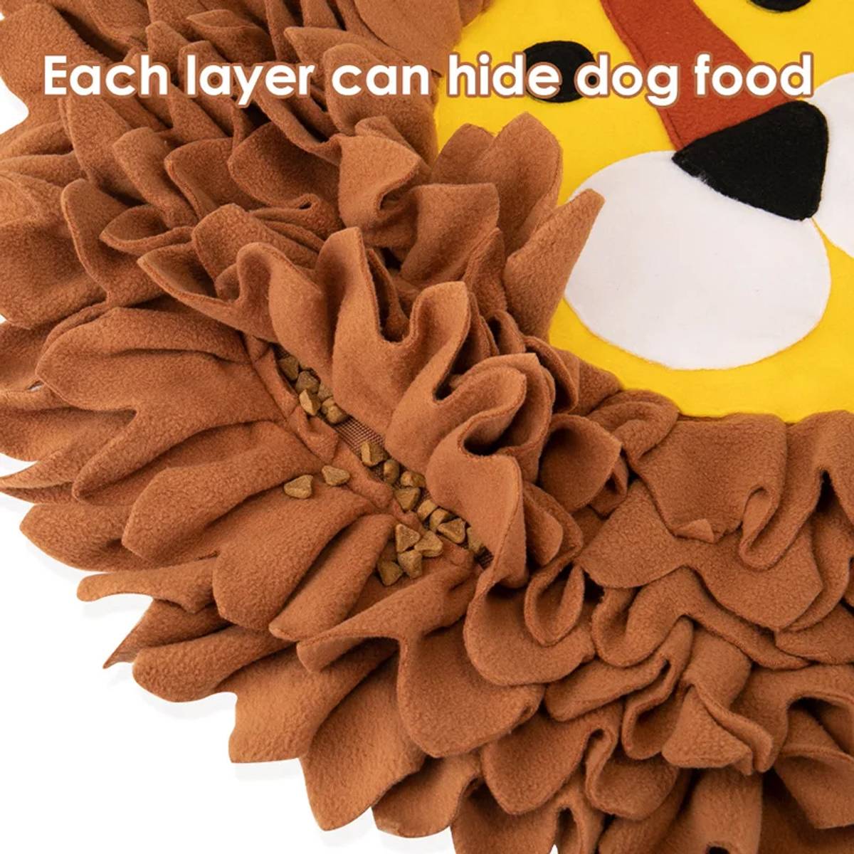 Lion Snuffle Mat for Dogs | Interactive Nosework Feeding Puzzle Toy