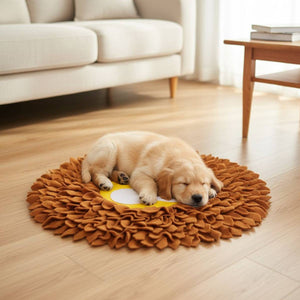 Lion Snuffle Mat for Dogs | Interactive Nosework Feeding Puzzle Toy