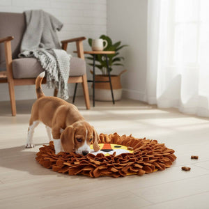 Lion Snuffle Mat for Dogs | Interactive Nosework Feeding Puzzle Toy