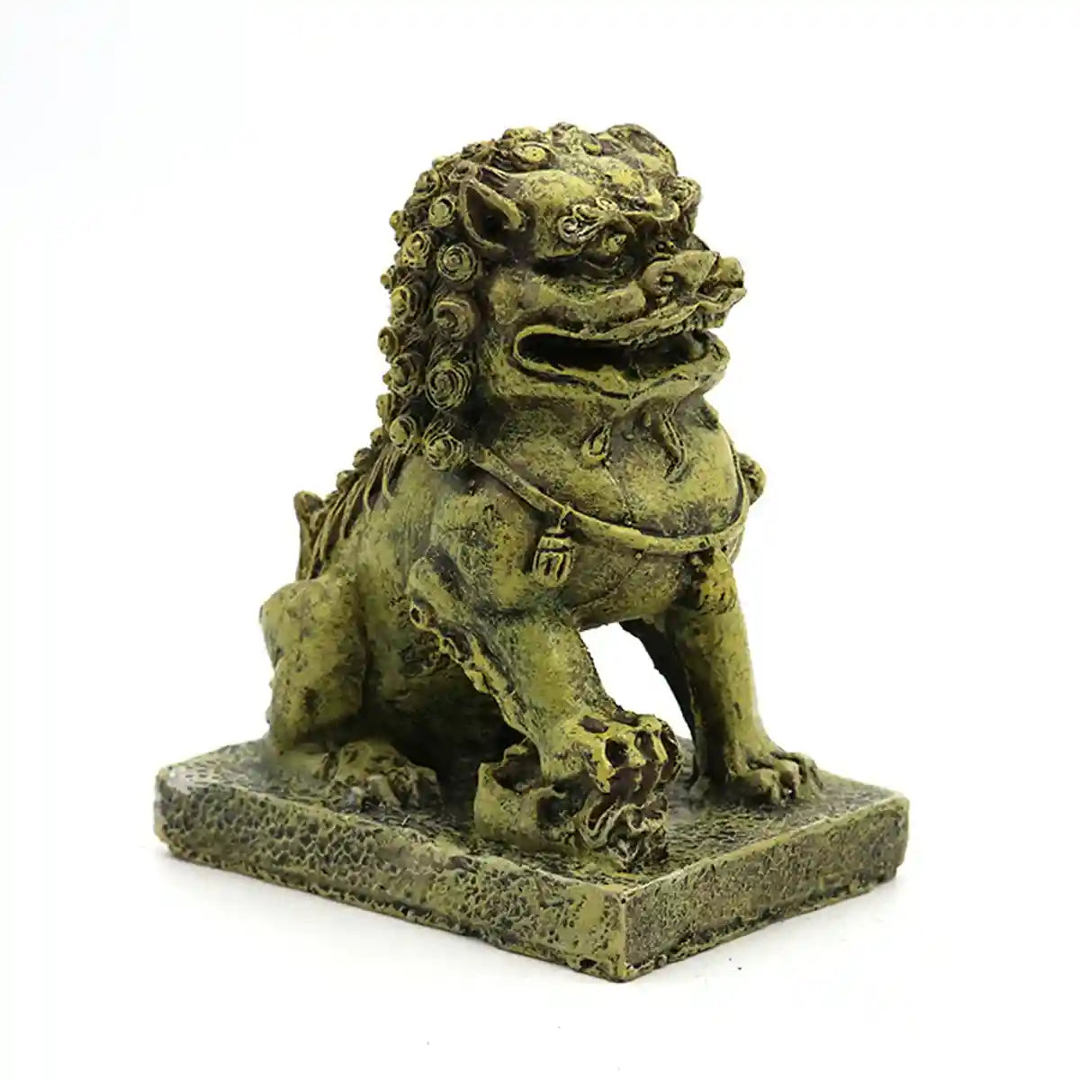 Aquarium Lion Statue Decoration Resin Fish Tank Ornament Figurine