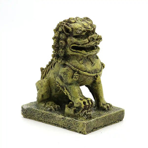 Aquarium Lion Statue Decoration Resin Fish Tank Ornament Figurine