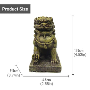 Aquarium Lion Statue Decoration Resin Fish Tank Ornament Figurine