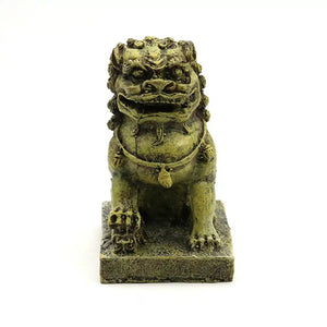 Aquarium Lion Statue Decoration Resin Fish Tank Ornament Figurine