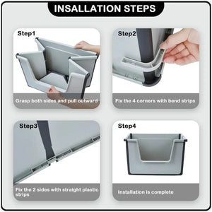 Foldable Cat Litter Box Open-Top Large Space with Scoop