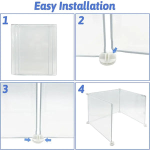 Splash Proof Cat Litter Box Enclosure Transparent & Easy-to-Clean Panels