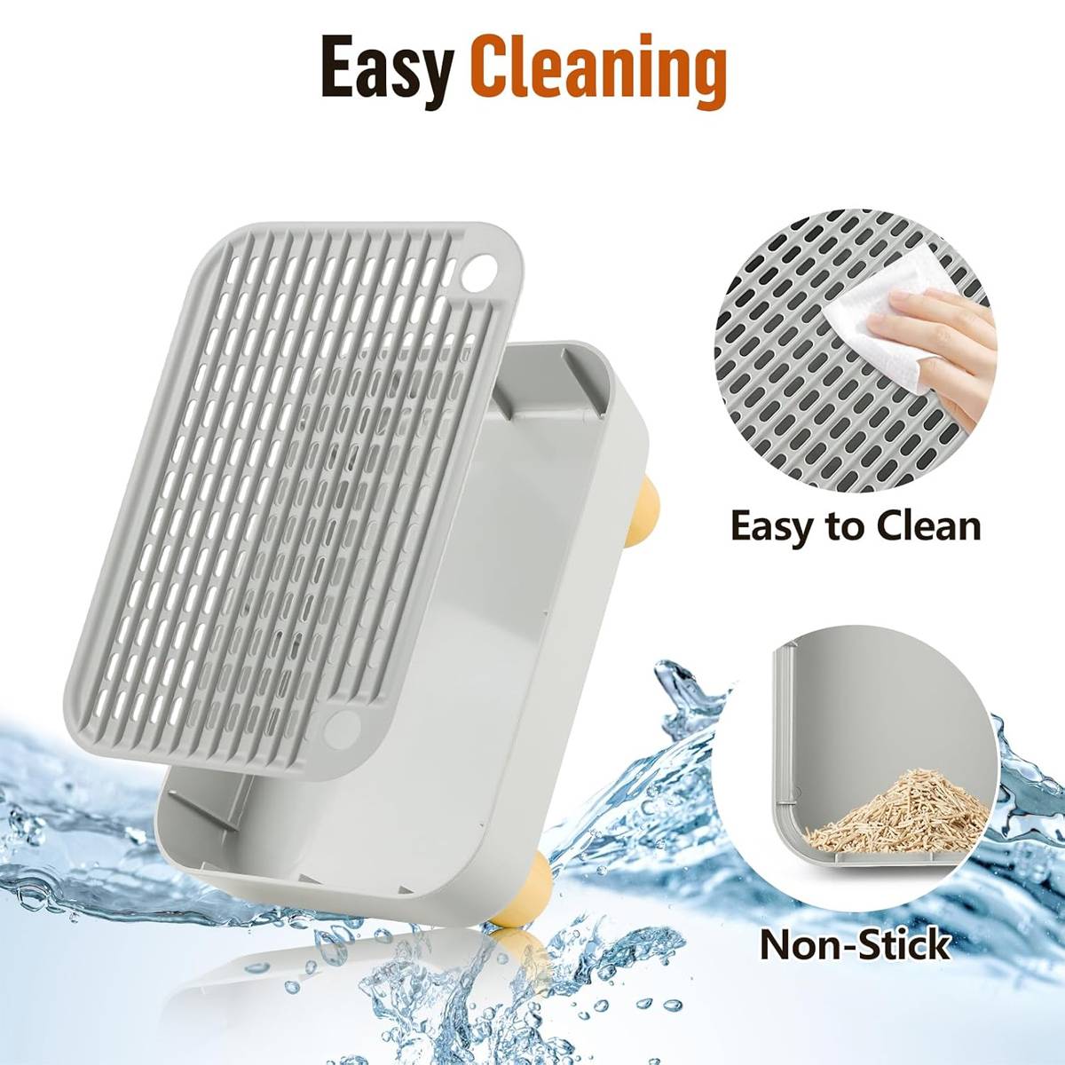 Cat Litter Box Mat - Wooden Pedal Sand Control Tray