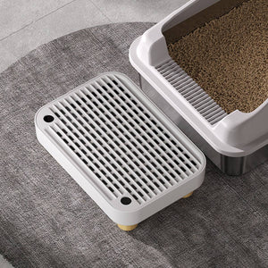 Cat Litter Box Mat - Wooden Pedal Sand Control Tray
