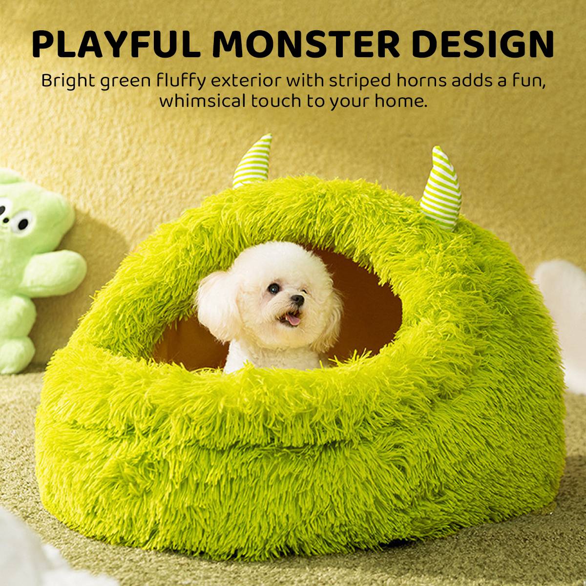 Cozy Monster Pet Bed House