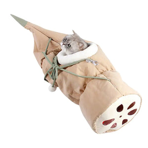 Lotus Root Shape Cat Tunnel Toy Durable Warm for Pet  Indoor Play Hide Seek Use