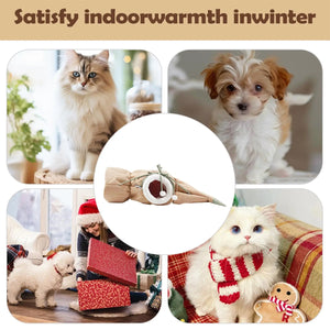 Lotus Root Shape Cat Tunnel Toy Durable Warm for Pet  Indoor Play Hide Seek Use