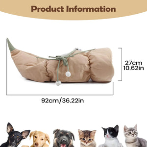 Lotus Root Shape Cat Tunnel Toy Durable Warm for Pet  Indoor Play Hide Seek Use