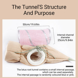 Lotus Root Shape Cat Tunnel Toy Durable Warm for Pet  Indoor Play Hide Seek Use