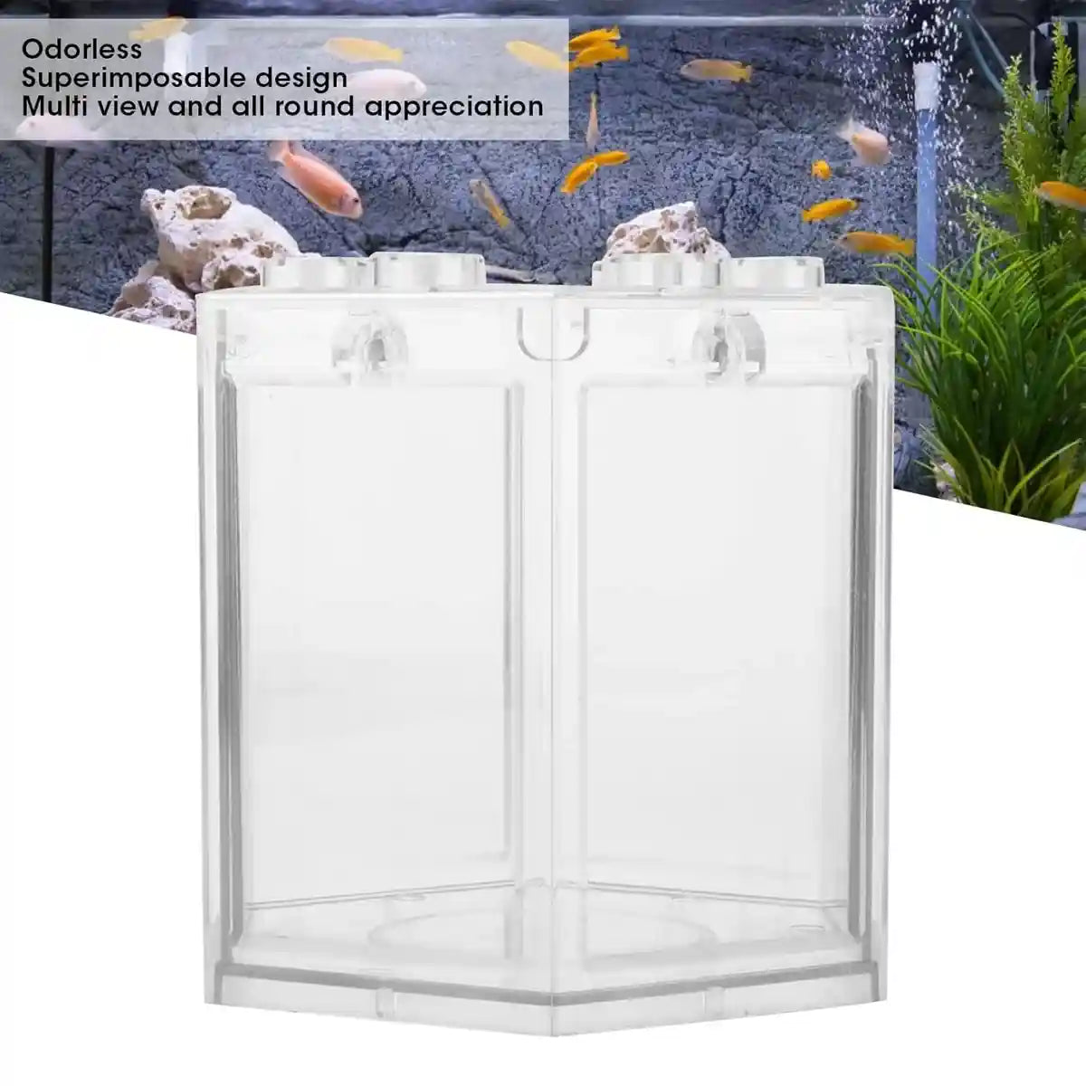 Mini Fish Tank Clear Desktop Aquarium for Betta & Small Fish