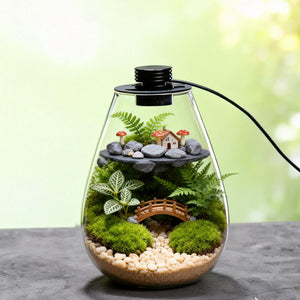 Miniature Landscape Glass Bottle With USB Light