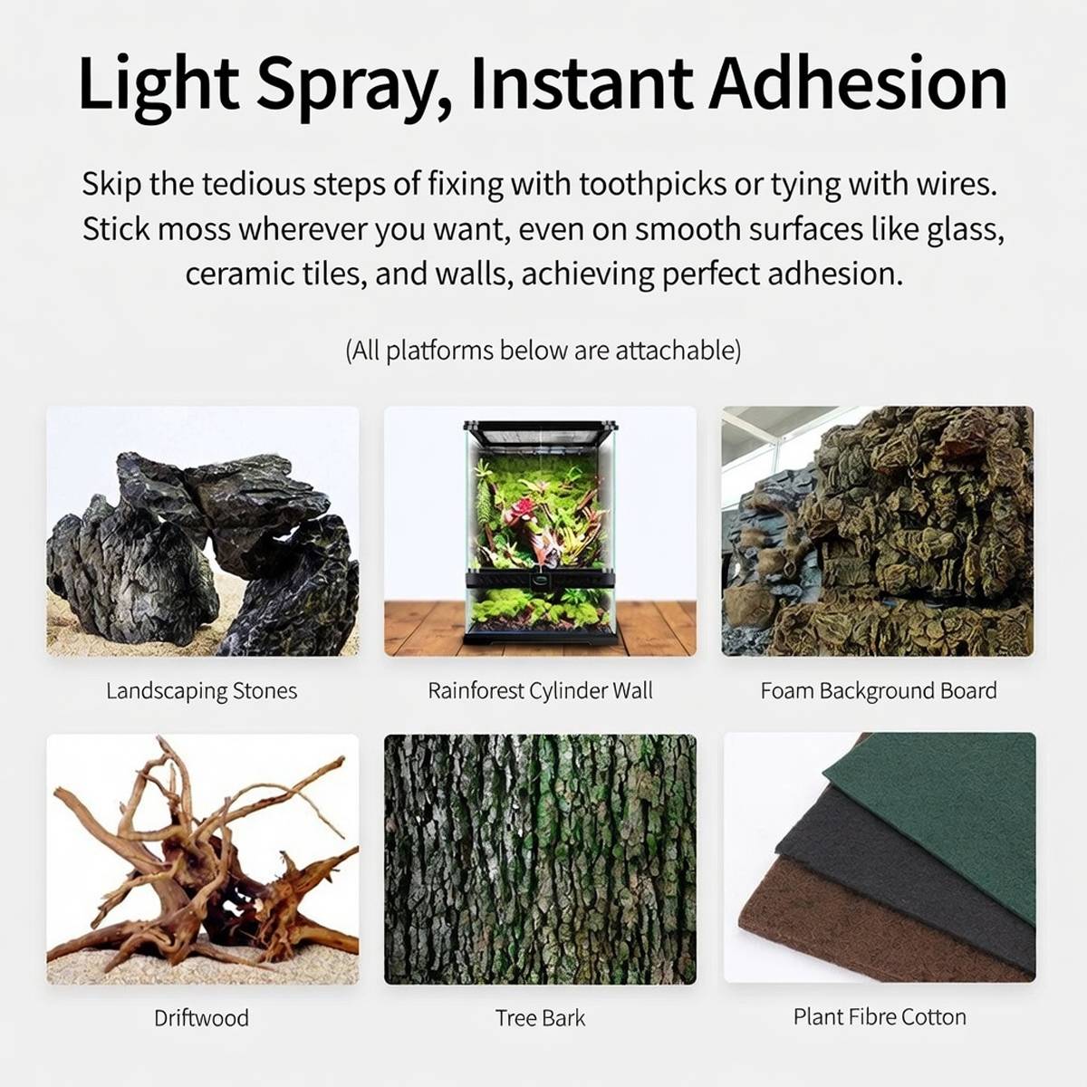 Rainforest Moss Glue Spray Strong Adhesive for Landscaping