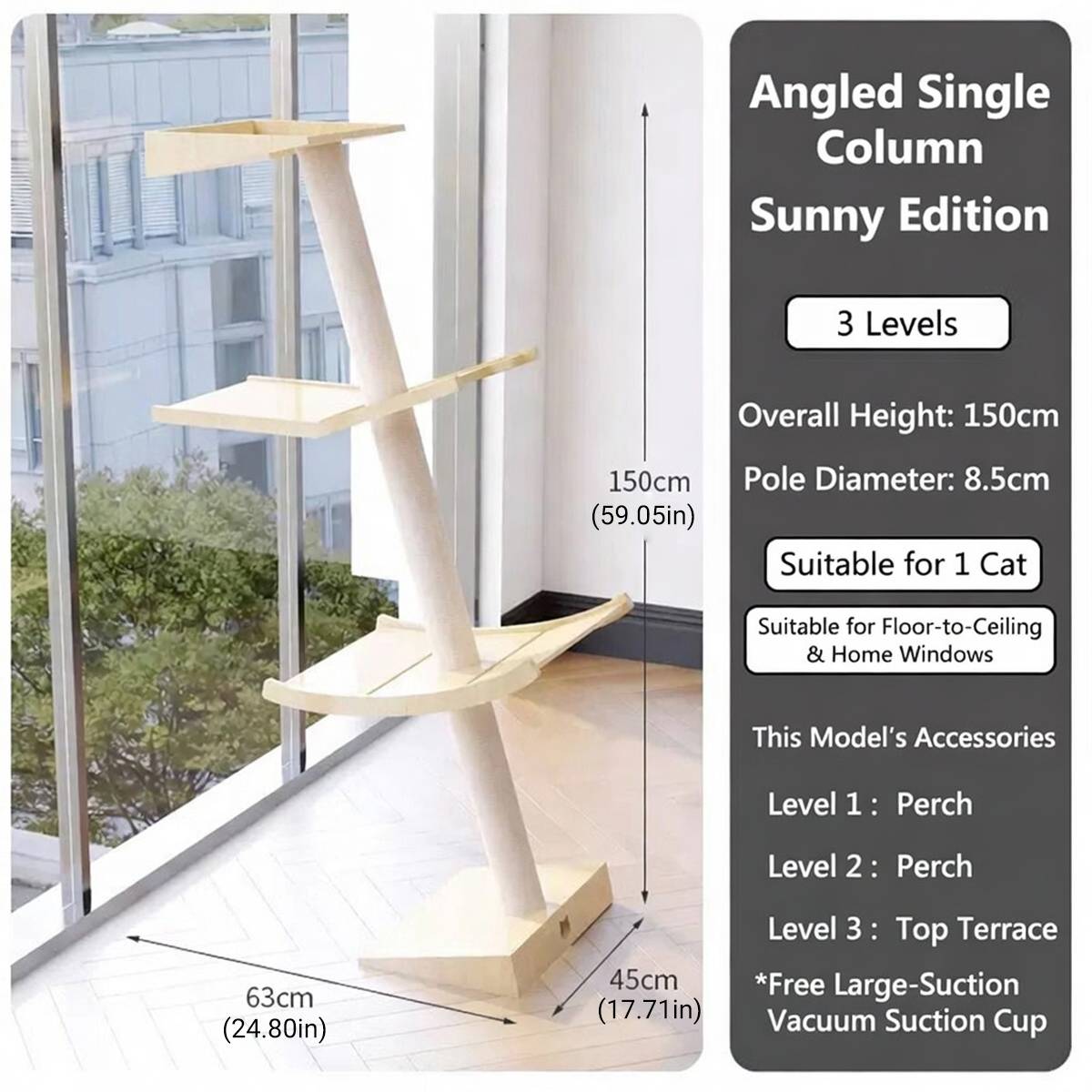 Minimalist Cat Tree Wooden Multi-Level Tower