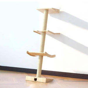 Minimalist Cat Tree Wooden Multi-Level Tower