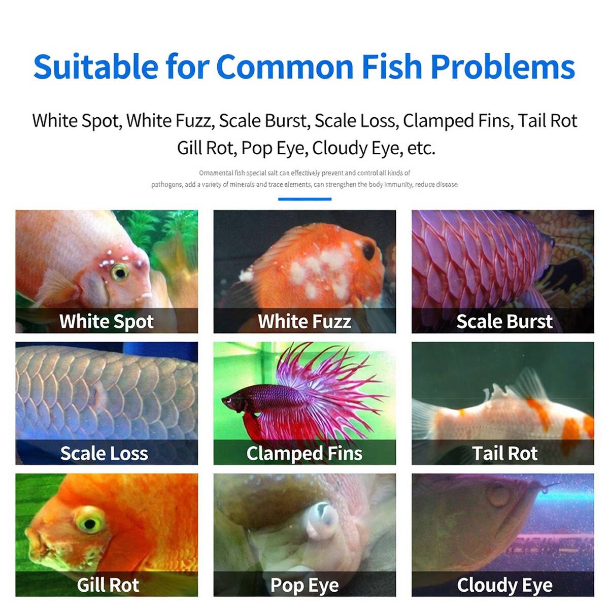 Aquarium Fish Salt 2PCS - Multivitamin Stress Relief Tonic