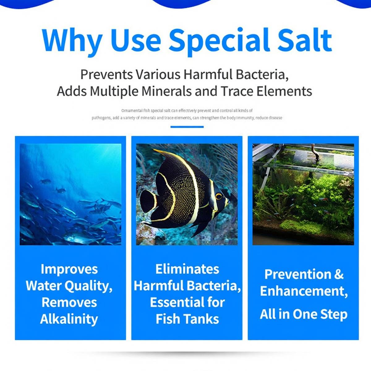 Aquarium Fish Salt 2PCS - Multivitamin Stress Relief Tonic