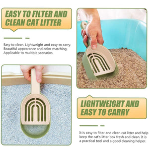 Detachable Cat Litter Scoop With Base Container For Easy Cleaning