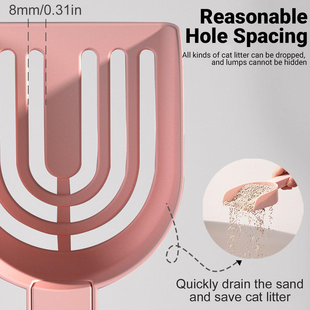 Detachable Cat Litter Scoop With Base Container For Easy Cleaning