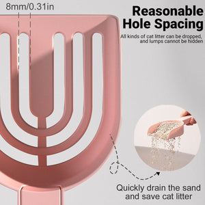 Detachable Cat Litter Scoop With Base Container For Easy Cleaning