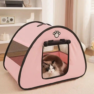 Foldable Cat Tent With Ventilated Design