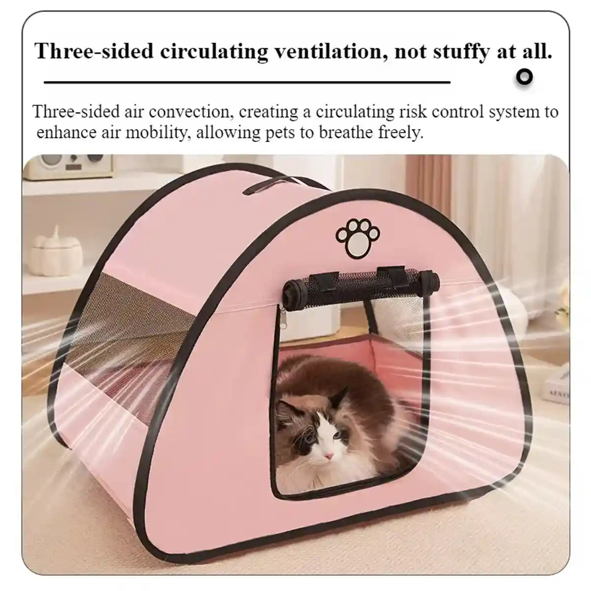 Foldable Cat Tent With Ventilated Design