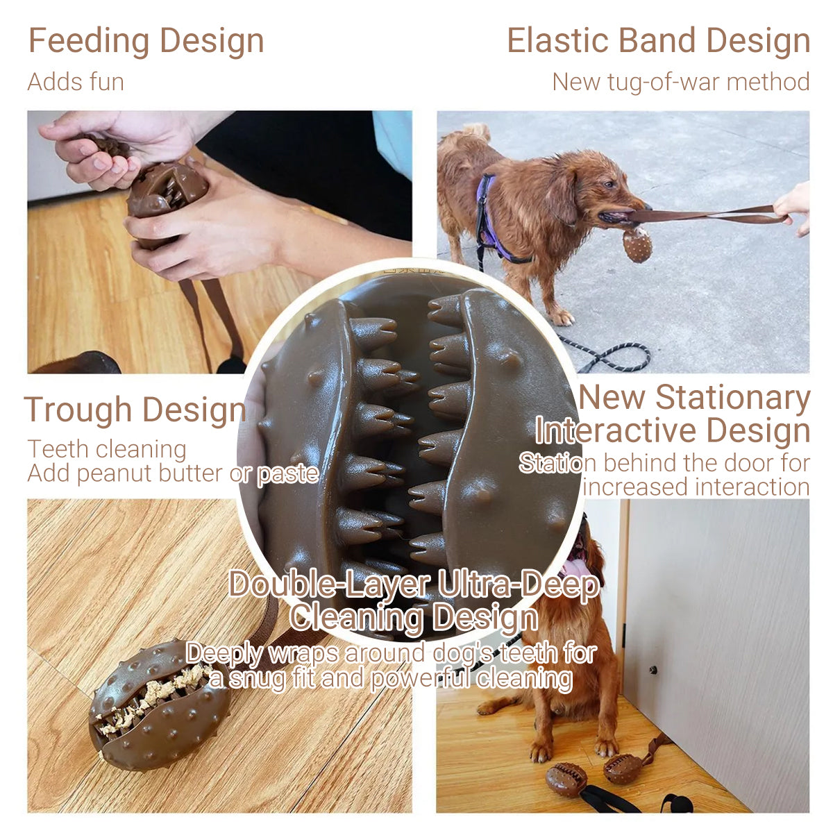 Puppy Chew Toy Teeth Cleaning Slow Feeding Ball Durable Dog Toy
