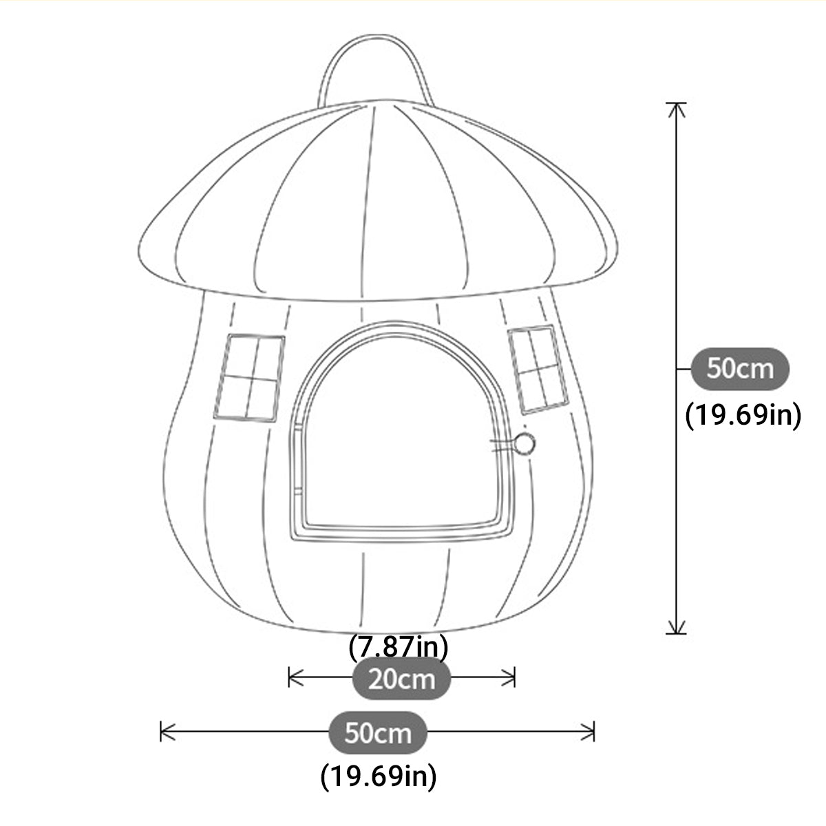 Rattan Mushroom Cat House Bed