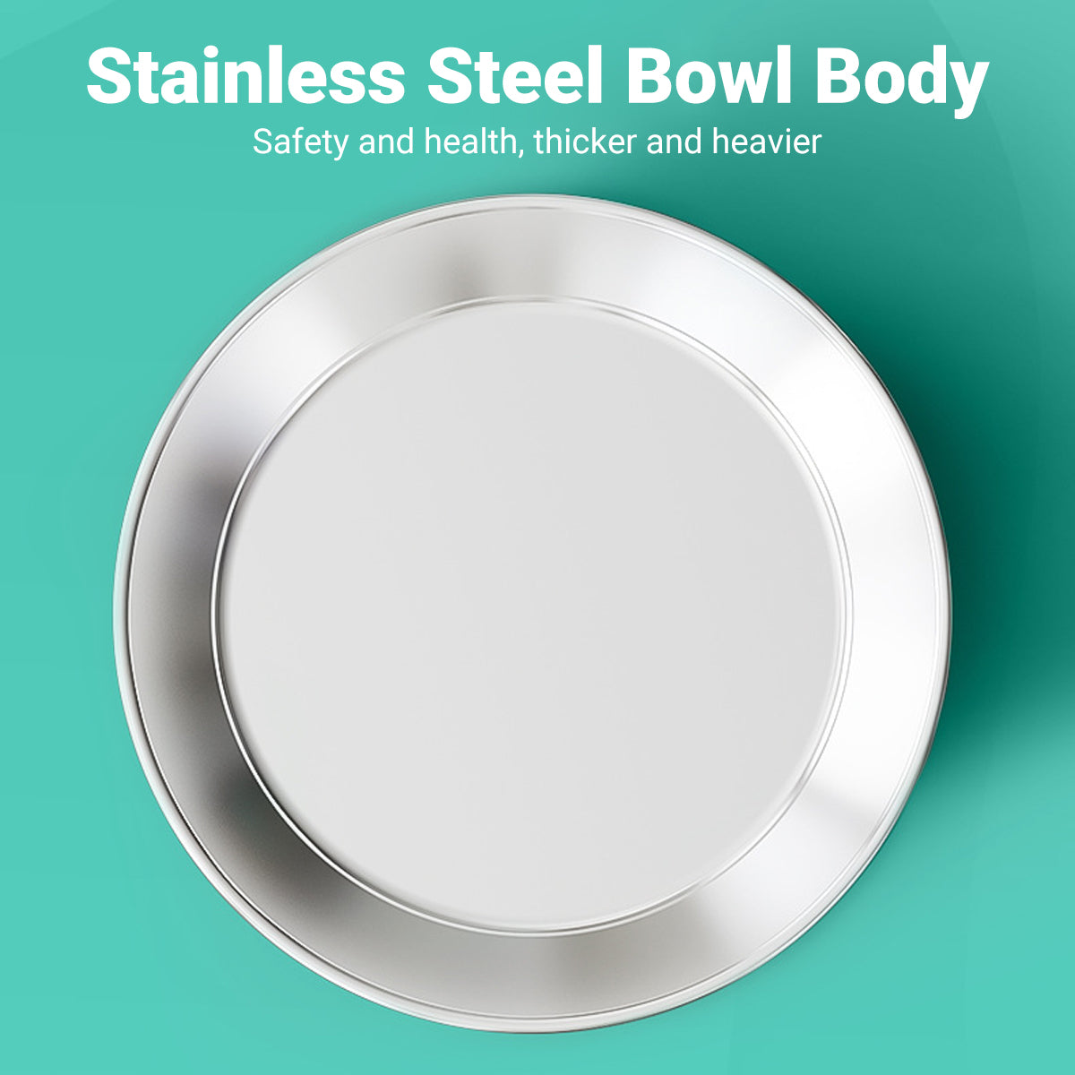 Anti-Slip Pet Dish with Stainless Steel Cat Bowl Design for Clean Feeding